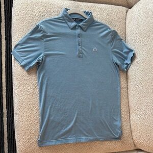 Travis Mathew Blue Polo Shirt Classic Design